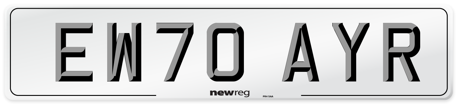 EW70 AYR Number Plate from New Reg